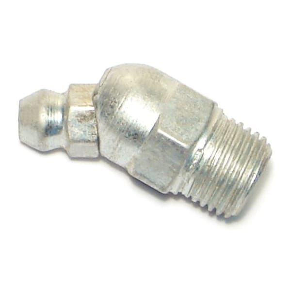 Midwest Fastener 1/8IP Zinc Plated Steel 30 Degree Angle Grease Fittings 8PK 63226 - main